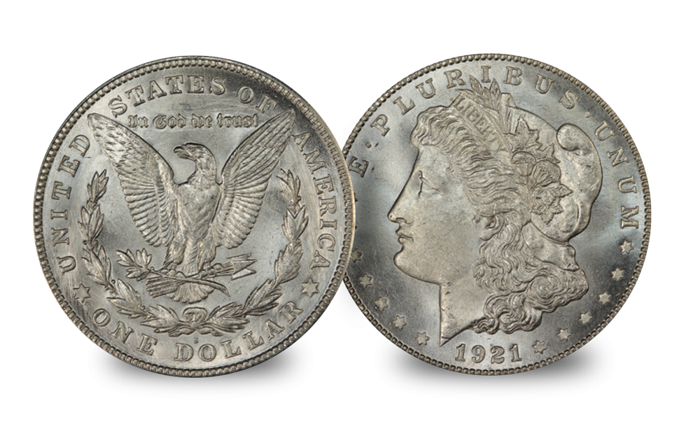 An original 1921 Morgan Dollar An original 1921 Morgan Dollar
