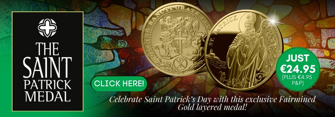 St Patrick's Day Gold Layered Medal