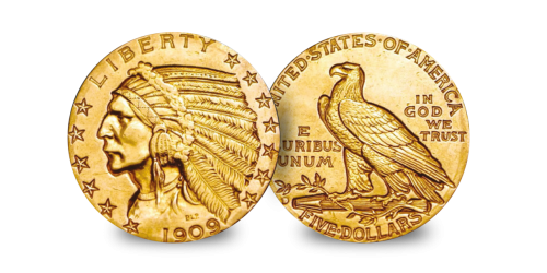 The very first gold coins to be struck in America