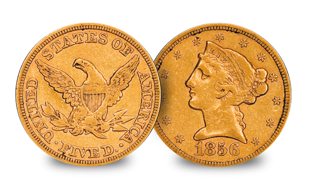The very first gold coins to be struck in America