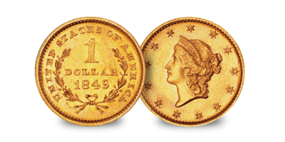 California Gold Rush $1 & $2.50 (1850-1854) set 