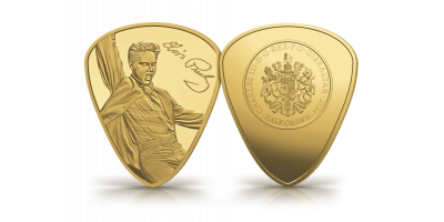 The Official Elvis Presley Gold Layered Plectrum Coin