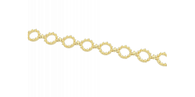 The Forget-Me-Not 'Wreath' 9-carat Gold Link Bracelet