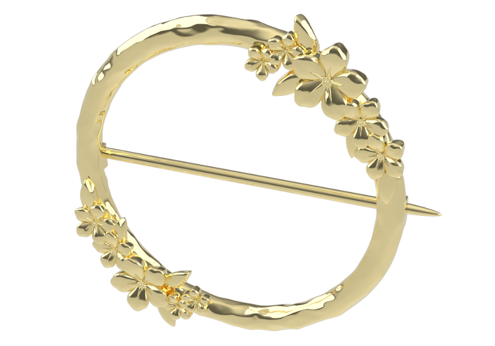 The Forget-Me-Not 'Wreath' Brooch in solid 9-carat Gold