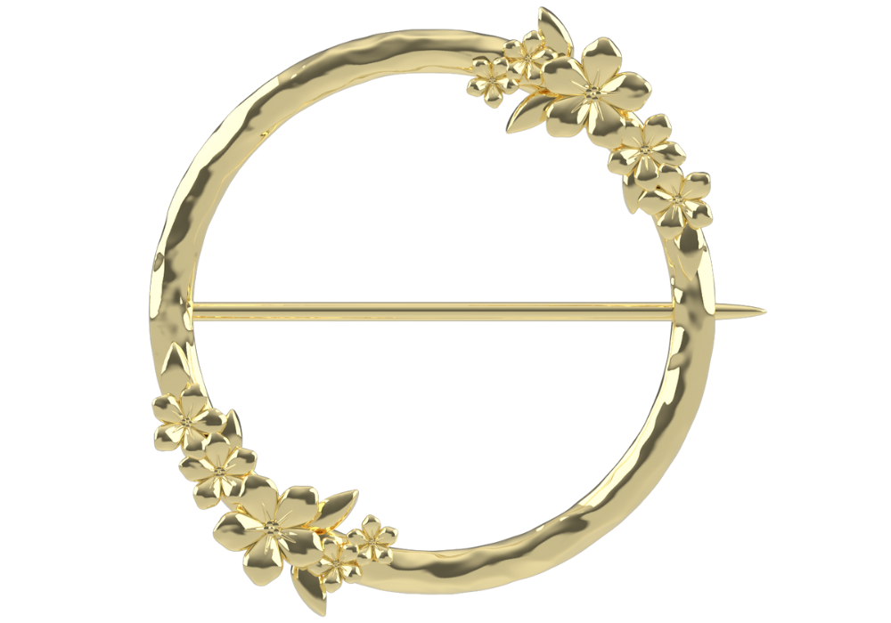 The Forget-Me-Not 'Wreath' Brooch in solid 9-carat Gold