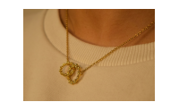 The Forget-Me-Not 'Wreath' Love Link Necklace in solid 9-carat Gold