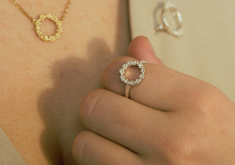   The forget-me-not silver ring 