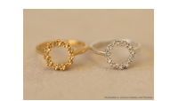  tHE fORGET-ME-NOT 'WREATH' SILVER AND GOLD RING