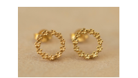 The Forget-Me-Not 'Wreath' 9-carat Gold Stud Earrings