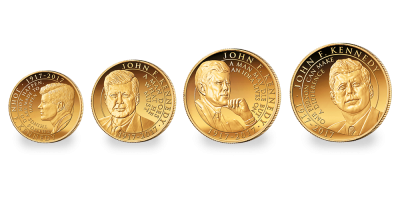 John F. Kennedy 2017 4 Coin Gold Collection 