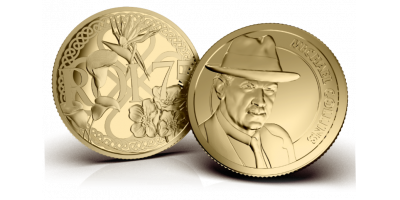 The Michael Collins Brilliant Uncirculated 24-carat Gold Medal