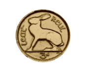 A Nation's Legacy 'Irish Threepence' Gold layered Coin