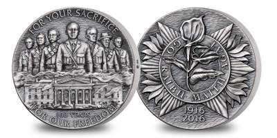 Numbered Solid Silver Easter Rising Medal  