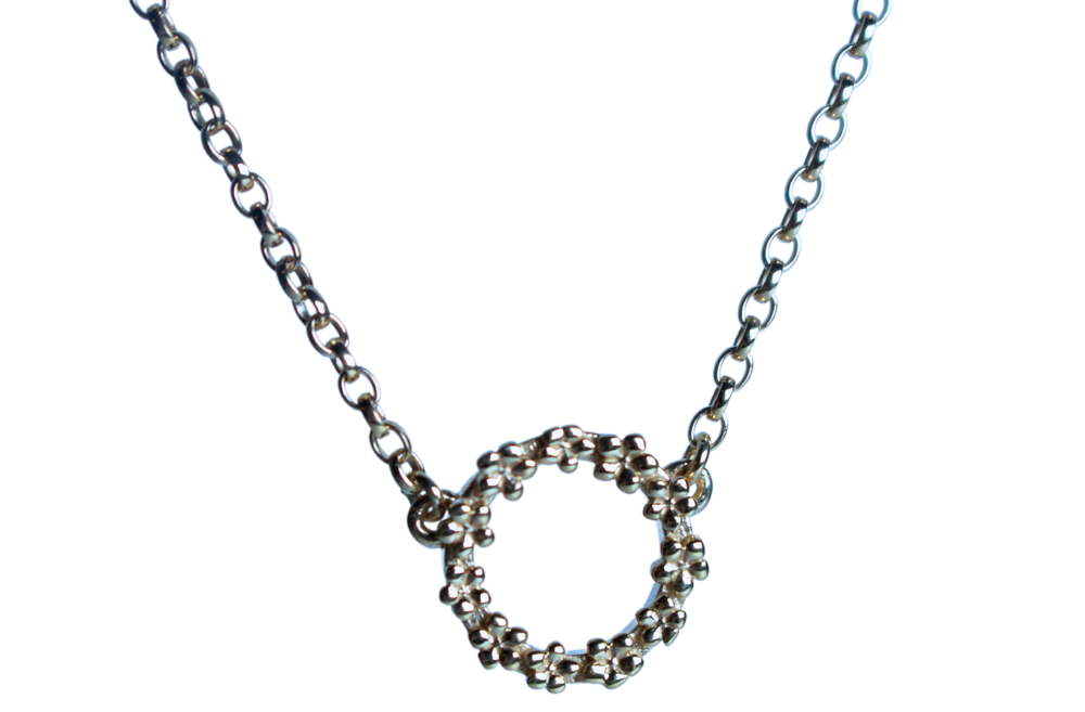 The Forget-Me-Not 'wreath' Silver Necklace